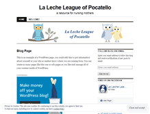 Tablet Screenshot of lllofpocatello.wordpress.com