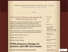 Tablet Screenshot of bowhuntersofutah.wordpress.com