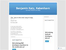 Tablet Screenshot of benjaminkatzkb.wordpress.com