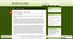 Desktop Screenshot of lifeasanalien.wordpress.com