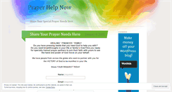 Desktop Screenshot of myprayerhelpnow.wordpress.com