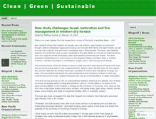 Tablet Screenshot of cleangreensustainable.wordpress.com