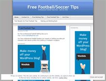 Tablet Screenshot of footballtipsfree.wordpress.com