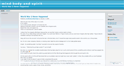 Desktop Screenshot of mindbodyandspiritppe.wordpress.com