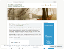 Tablet Screenshot of einebesserewelt.wordpress.com