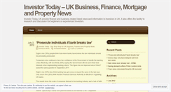 Desktop Screenshot of investortodayuk.wordpress.com