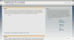 Desktop Screenshot of castingonforacause.wordpress.com