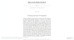 Desktop Screenshot of melanchologist.wordpress.com