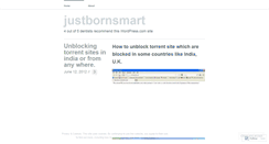 Desktop Screenshot of justbornsmart.wordpress.com