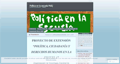 Desktop Screenshot of politicaenlaescuelamdq.wordpress.com