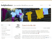 Tablet Screenshot of ladykadance.wordpress.com