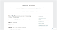 Desktop Screenshot of codeworldtechnology.wordpress.com