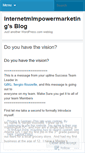 Mobile Screenshot of internetmlmpowermarketing.wordpress.com