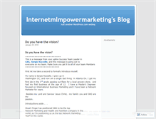 Tablet Screenshot of internetmlmpowermarketing.wordpress.com