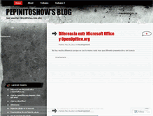 Tablet Screenshot of pepinitoshow.wordpress.com