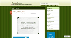 Desktop Screenshot of clarqui.wordpress.com