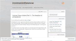 Desktop Screenshot of ironmaninthesnow.wordpress.com