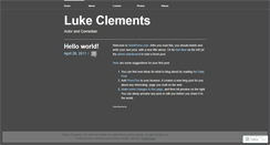 Desktop Screenshot of lukeclements.wordpress.com