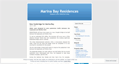 Desktop Screenshot of marinabayresidences.wordpress.com