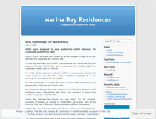 Tablet Screenshot of marinabayresidences.wordpress.com