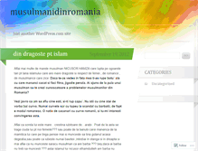 Tablet Screenshot of musulmanidinromania.wordpress.com