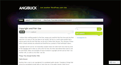 Desktop Screenshot of angibuck.wordpress.com