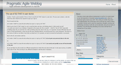 Desktop Screenshot of pragmaticagile.wordpress.com