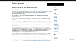 Desktop Screenshot of davidhylander.wordpress.com
