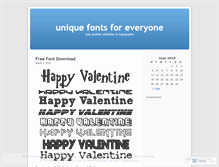 Tablet Screenshot of freedownloadfont.wordpress.com