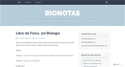 Desktop Screenshot of bionotas.wordpress.com