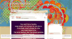 Desktop Screenshot of ebonymonroe.wordpress.com
