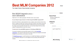 Desktop Screenshot of bestmlmcompanies2012.wordpress.com