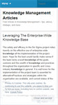 Mobile Screenshot of knowledgemanagementarticles.wordpress.com