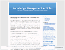 Tablet Screenshot of knowledgemanagementarticles.wordpress.com