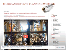 Tablet Screenshot of musicandevents.wordpress.com