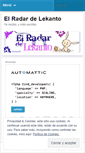 Mobile Screenshot of elradardelekanto.wordpress.com