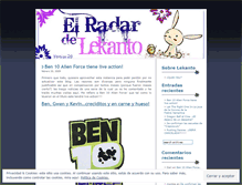 Tablet Screenshot of elradardelekanto.wordpress.com