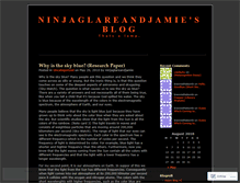 Tablet Screenshot of ninjaglareandjamie.wordpress.com