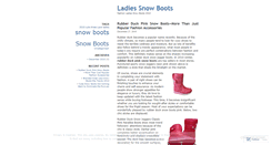 Desktop Screenshot of ladiessnowboots.wordpress.com