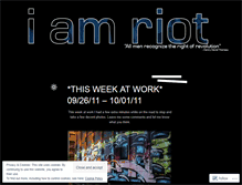 Tablet Screenshot of iamriot.wordpress.com