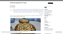 Desktop Screenshot of nothinghappened.wordpress.com