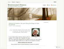 Tablet Screenshot of mystywoods.wordpress.com
