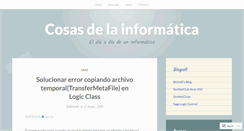 Desktop Screenshot of cosasdeinformatica.wordpress.com