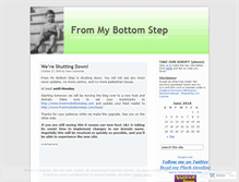 Tablet Screenshot of frommybottomstep.wordpress.com