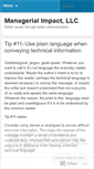 Mobile Screenshot of managerialimpact.wordpress.com