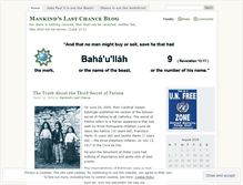 Tablet Screenshot of mankindlastchance.wordpress.com