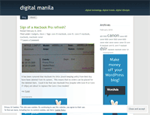 Tablet Screenshot of digitalmanila.wordpress.com