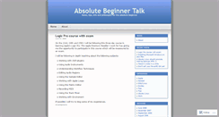 Desktop Screenshot of absolutebeginner.wordpress.com