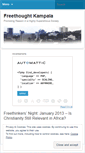 Mobile Screenshot of freethoughtkampala.wordpress.com