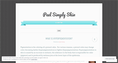 Desktop Screenshot of peelsimplyskin.wordpress.com